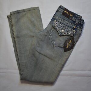 PAISLEY SKY embellished BOOT CUT JEANS SZ 4